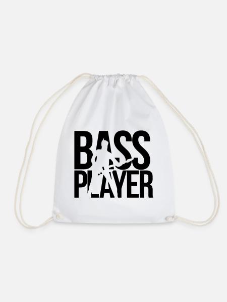 Bass Gitarre - Turnbeutel - Weiß