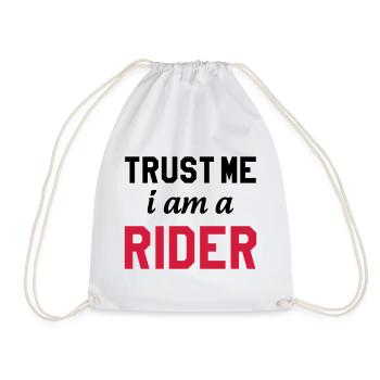 Trust me i am a Rider - Sac de sport léger - blanc - Devant