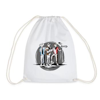 vagabonds music trio musician guitar wanderer - Drawstring Bag - white - Front