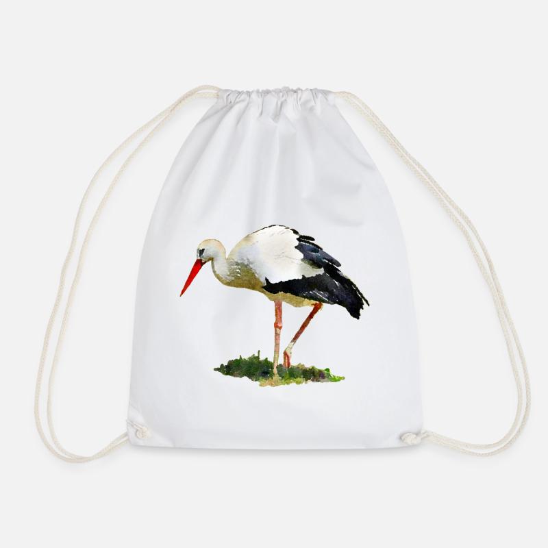 stork - Drawstring Bag - white