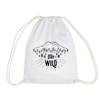 Stay Wild - Drawstring Bag - white - Front