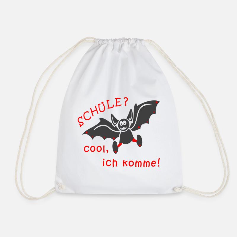 Schule Kindergarten Fledermaus - Turnbeutel - Weiß