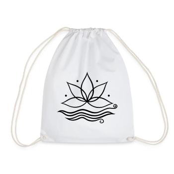 Lotus Lotusblume Yoga - Turnbeutel - Weiß - Vorne