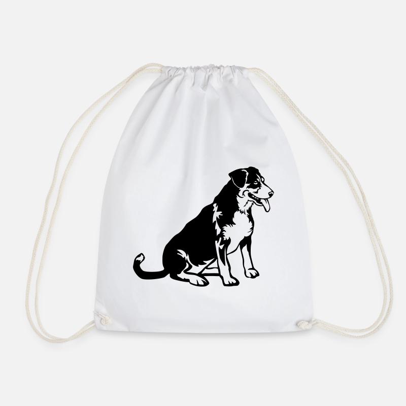 Entlebucher Sennenhund - Turnbeutel - Weiß
