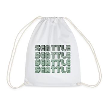 Motif de blocs de Seattle - Sac de sport léger - blanc - Devant