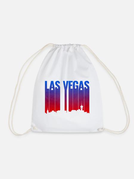 Las Vegas Gradient Skyline Silhouette - Turnbeutel - Weiß
