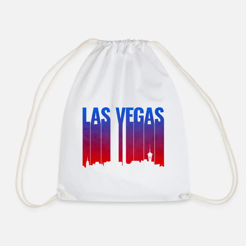 Las Vegas Gradient Skyline Silhouette - Turnbeutel - Weiß