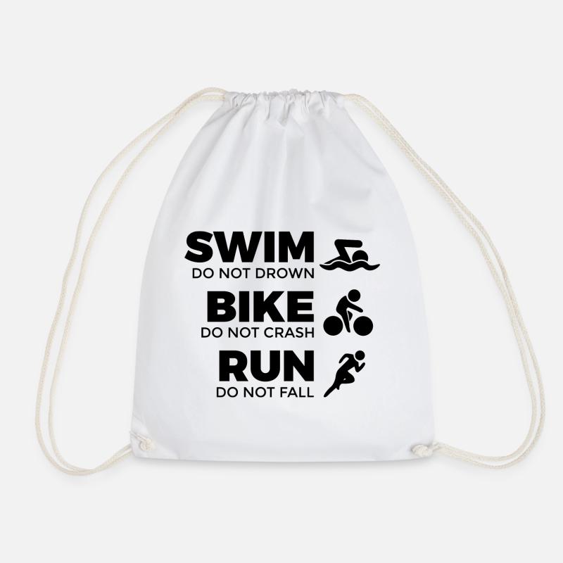 Zitat Triathlet - Turnbeutel - Weiß