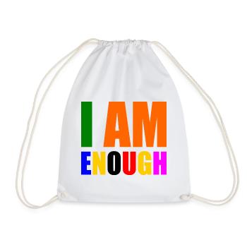 I am enough - Turnbeutel - Weiß - Vorne