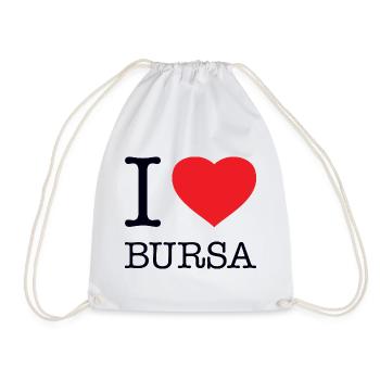 I LOVE BURSA - Turnbeutel - Weiß - Vorne