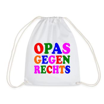 Opas gegen rechts - Turnbeutel - Weiß - Vorne