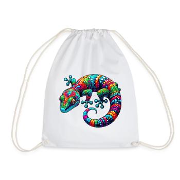 Gecko - Drawstring Bag - white - Front