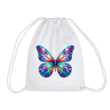 Schmetterling - Turnbeutel - Weiß - Vorne