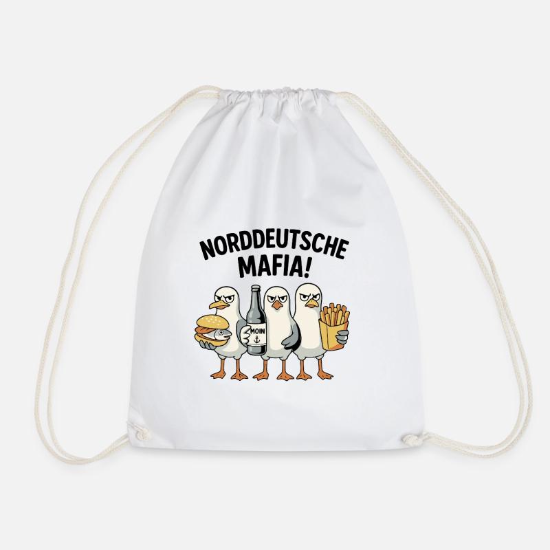 North German Mafia - Drawstring Bag - white