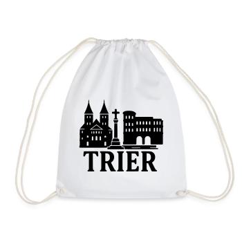 trier wahrzeichen silhouette - Turnbeutel - Weiß - Vorne