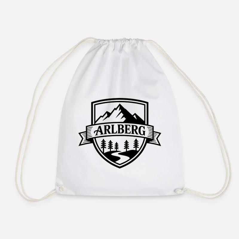  Arlberg - Souvenir Design - Turnbeutel - Weiß