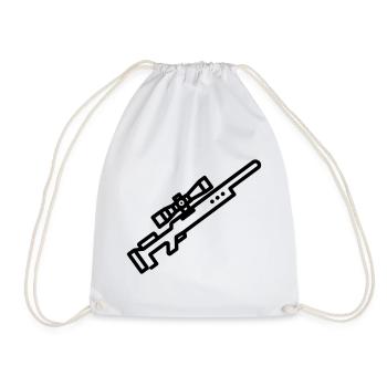sniper - Drawstring Bag - white - Front