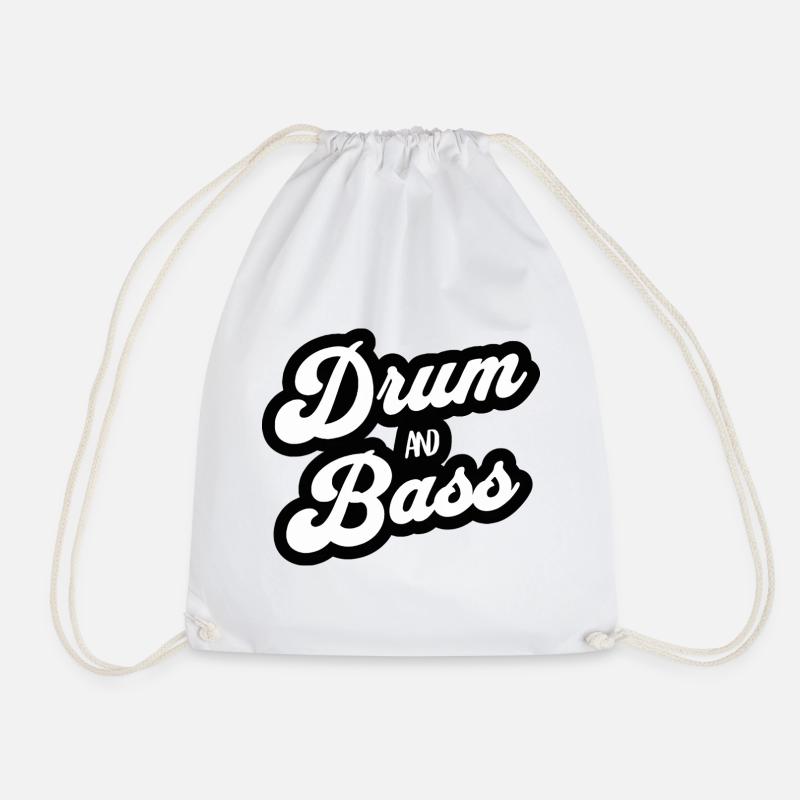 Drum and Bass Script Logo - Turnbeutel - Weiß