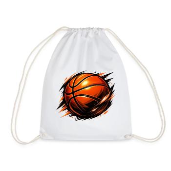 Basketball – Basketballdesign - Turnbeutel - Weiß - Vorne