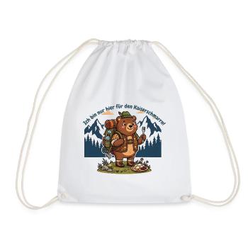 Kaiserschmarrn Wanderbär - Lustiges Wandershirt - Turnbeutel - Weiß - Vorne