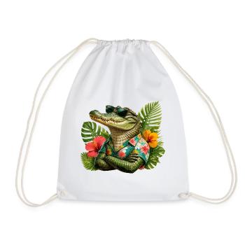 Look hawaïen d’alligator - Sac de sport léger - blanc - Devant