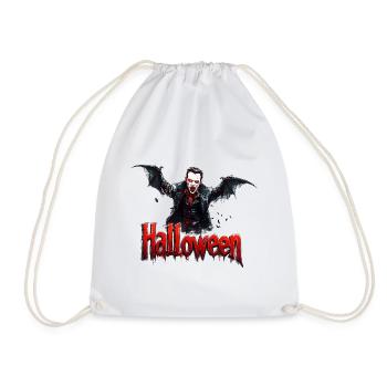 Vampir Halloween Druck Dracula - Turnbeutel - Weiß - Vorne