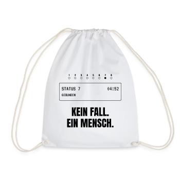 Kein Fall. Ein Mensch. Rettungsdienst - Turnbeutel - Weiß - Vorne