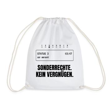 Sonderrechte. Kein Vergnügen. Rettungsdienst - Turnbeutel - Weiß - Vorne