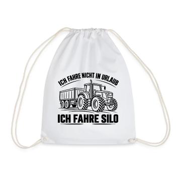 Landwirtschaft Ich fahre Silo Traktor Landleben - Turnbeutel - Weiß - Vorne