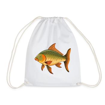 Karpfenfische - Turnbeutel - Weiß - Vorne