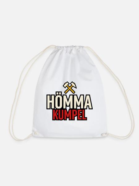 Hömma Kumpel Ruhrpott Typografie Bergbau - Turnbeutel - Weiß