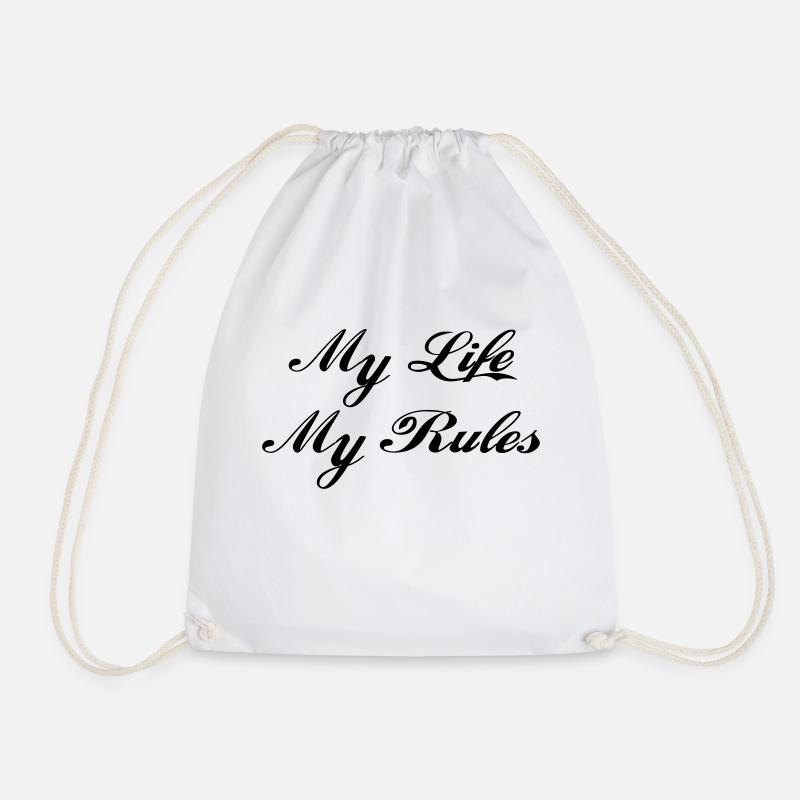 My Life My Rules - Turnbeutel - Weiß