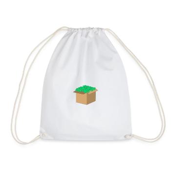 Money Cardboard - Drawstring Bag - white - Front