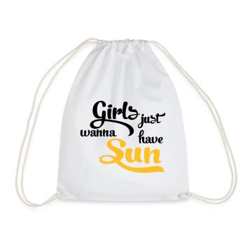 sun - Drawstring Bag - white - Front