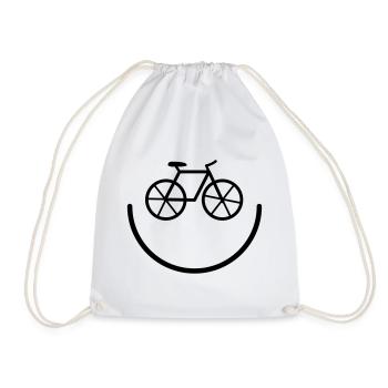 bicycle - Drawstring Bag - white - Front