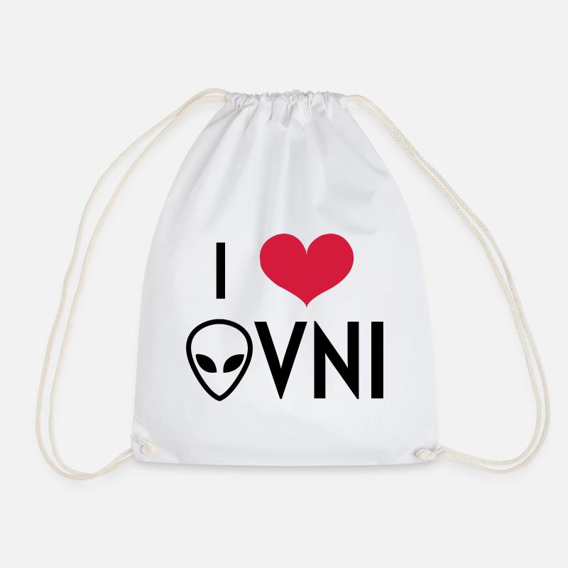 OVNI - UFO - Alien - Espace - Extraterrestre - Drawstring Bag - white