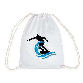 Surfeur - Sac de sport léger - blanc - Devant