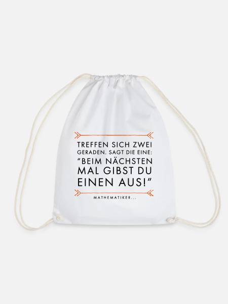 treffen sich zwei geraden - Turnbeutel - Weiß