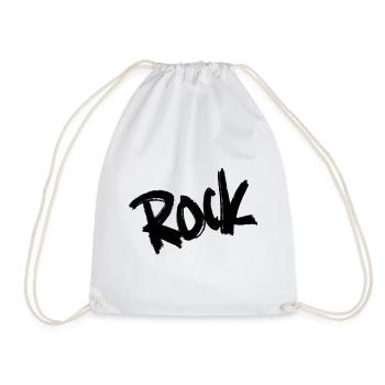 rock - Drawstring Bag - white - Front