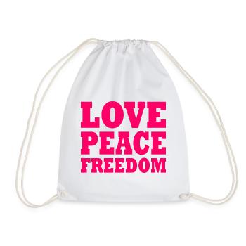 Love peace freedom - Sac de sport léger - blanc - Devant