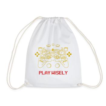 Gaming Controller Play Wisely Game Play - Turnbeutel - Weiß - Vorne