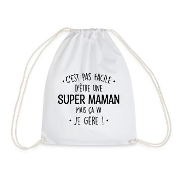 C'est Pas Facile D'être Une Super Maman - Sac de sport léger - blanc - Devant