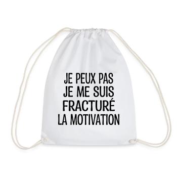 Je Peux Pas Je Me Suis Fracturé La Motivation - Sac de sport léger - blanc - Devant