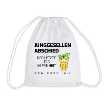 Bachelor Party - The Last Day in Freedom - Enjoy It - Drawstring Bag - white - Front