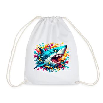 Requin - Sac de sport léger - blanc - Devant