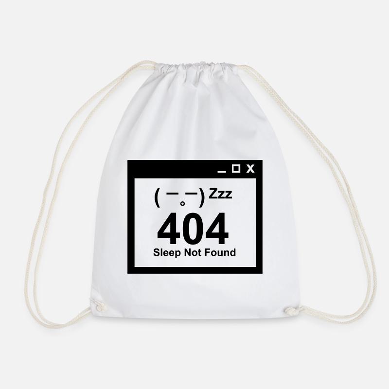 404 Sleep Not Found - Nerd Eltern Design - Turnbeutel - Weiß
