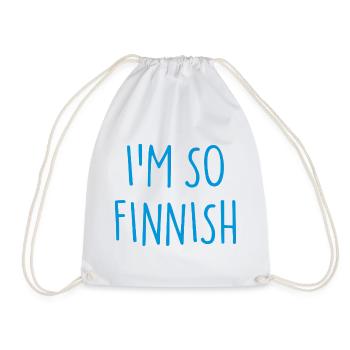 JE SUIS TELLEMENT FINLANDAIS FINNOIS Finlande - Sac de sport léger - blanc - Devant