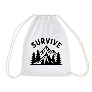 Survive - Nature - Drawstring Bag - white - Front