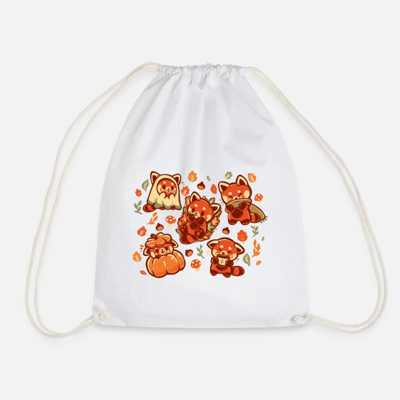 Panda roux Automne - Sac de sport léger - blanc