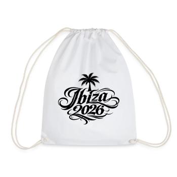 Ibiza 2026 Palm Tree - Drawstring Bag - white - Front